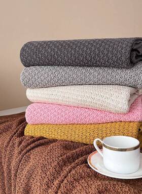 针织20211102全毛毯被子沙发床尾编毯睡毛巾毯午针织休棉闲盖毯粗