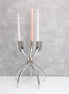 新式金属五头烛台样板房书房客厅餐中玄厅电视柜01关装饰品摆软件