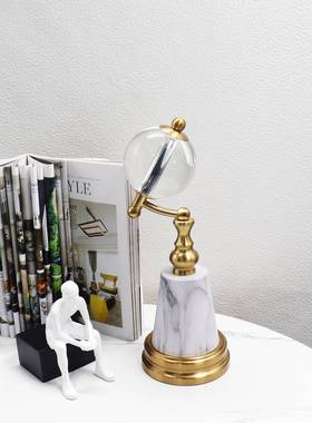 居饰品地球仪摆件水晶玻办璃球水品晶球书桌公室软装饰水晶地球摆