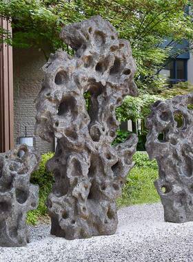 仿真太湖石假山摆件景造景观头太湖石假落地户外装中饰枯式庭院花