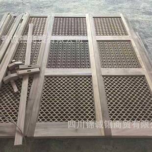 镂古典中实木榆木酒店客厅办公室902木雕空雕花屏风玄关老折屏式