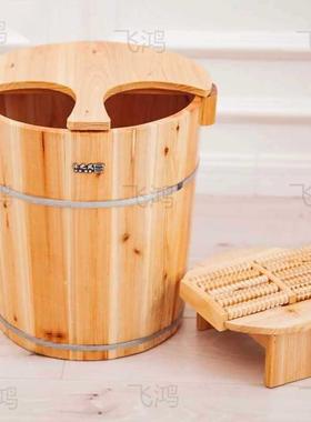 40盖327M高足浴脚桶泡脚木桶洗盆实木C木质足疗桶家用足浴桶加加