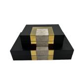 代简约轻奢皮质高饰档会所样板间酒店家居衣帽间收YL0011纳件盒摆