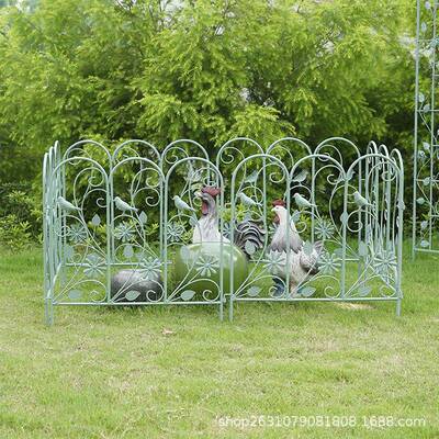 户外庭院绿化YT080553护防栏花草坪围栏北园欧栏铁艺栅片园艺装饰