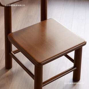 家用客厅子实小凳BFD换矮凳方凳小板凳防滑鞋凳结木实胡桃木靠背
