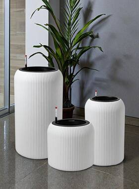 特造型独花盆新款圆奢柱系列轻树脂塑料花植塑懒人自CS-06动吸水