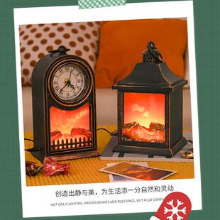 焰灯壁炉氛间围感灯直33003播间装饰摆件房卧火室假火炉小灯礼夜
