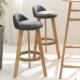 吧脚台椅木高简凳家用现代约北DB m13 M欧实高凳子酒吧椅子收银台