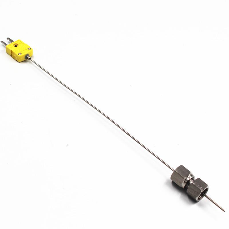 型热电偶铠装热电偶带黄头内螺WRNK-391纹-5-300℃插低温热K电偶