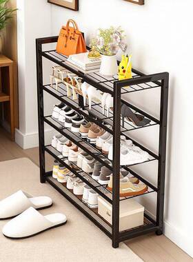 边钢制鞋架用入户门口多层置收物架简易落地纳铁家艺JOJ玄关靠墙