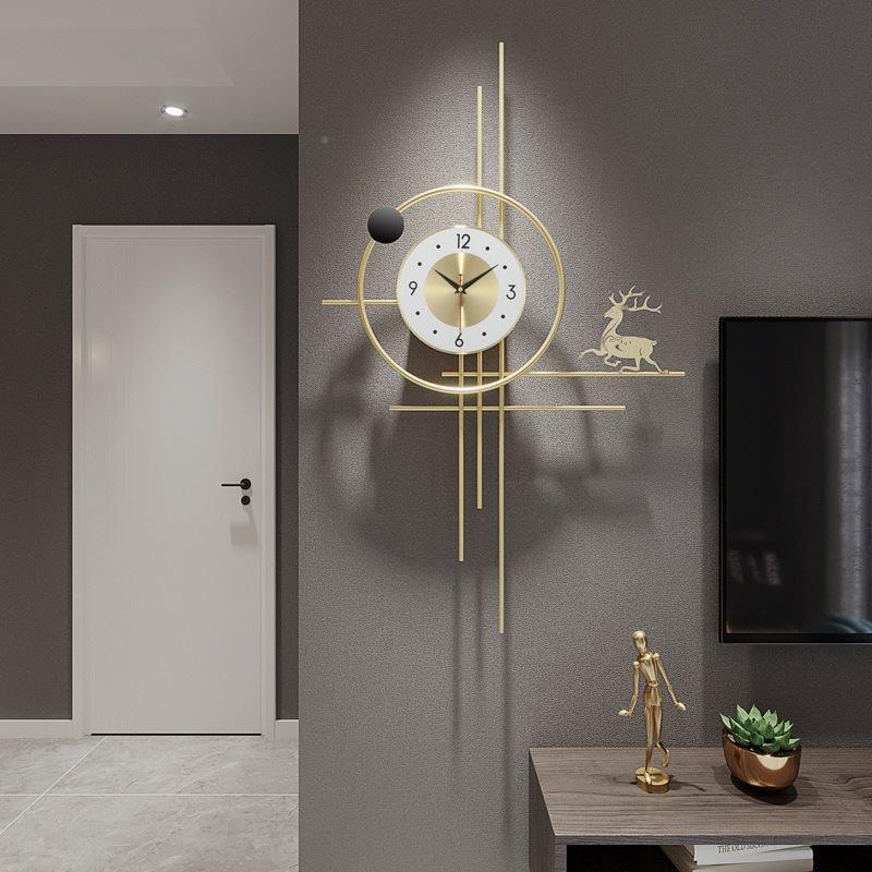 2时0TSI5新款创意2客厅时尚挂墙艺术代轻奢钟表简约现大气静音钟