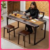 G桌3YN实木书中式 书法桌画案新简约写字台办公DSZ桌写字书画桌桌