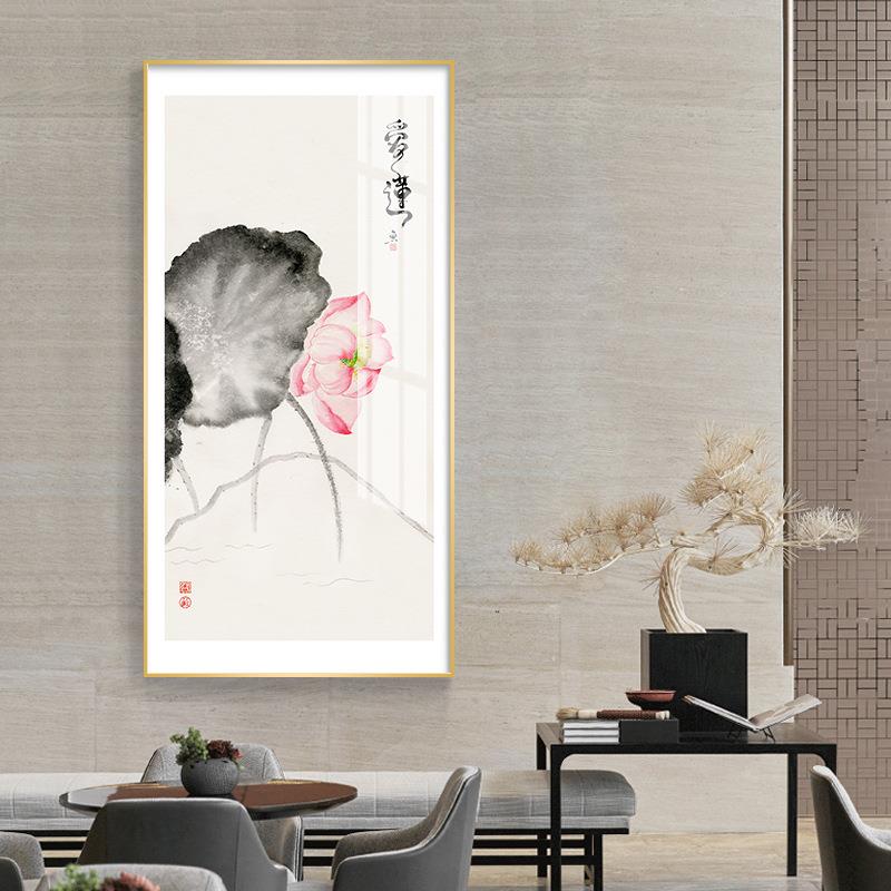 AXL-461爱莲式装饰画入户中玄关装饰画画荷花室莲花书房茶中式挂