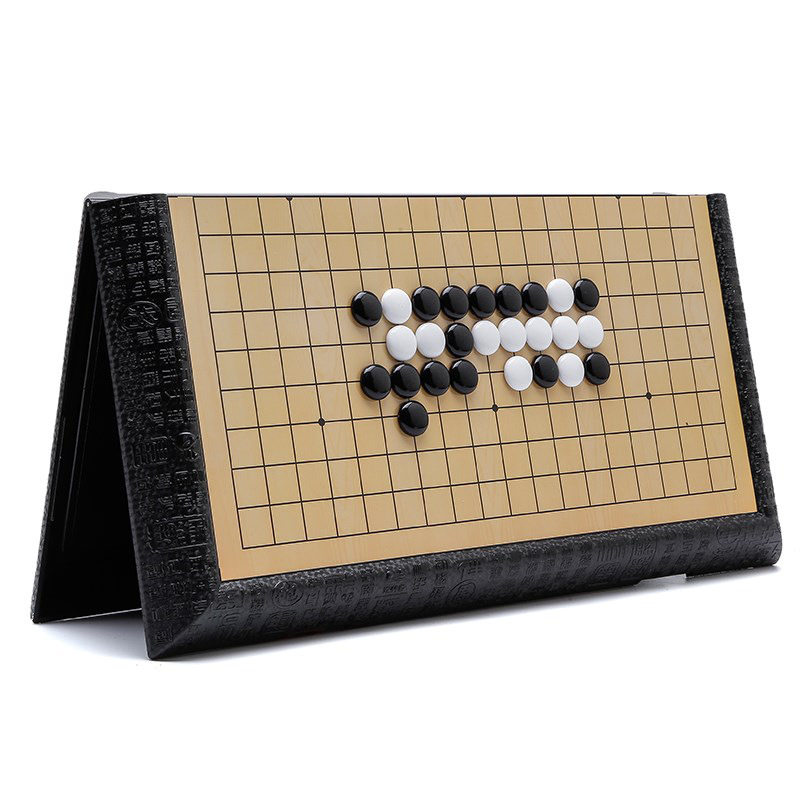 磁性围棋便携折叠棋盘小学生初学者入磁力石五子棋套装益智