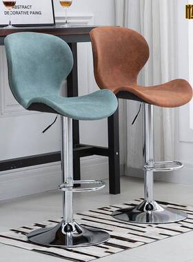 吧台椅高脚凳家用升降靠背科技布吧吧XCZ台酒凳前台吧椅台椅子高