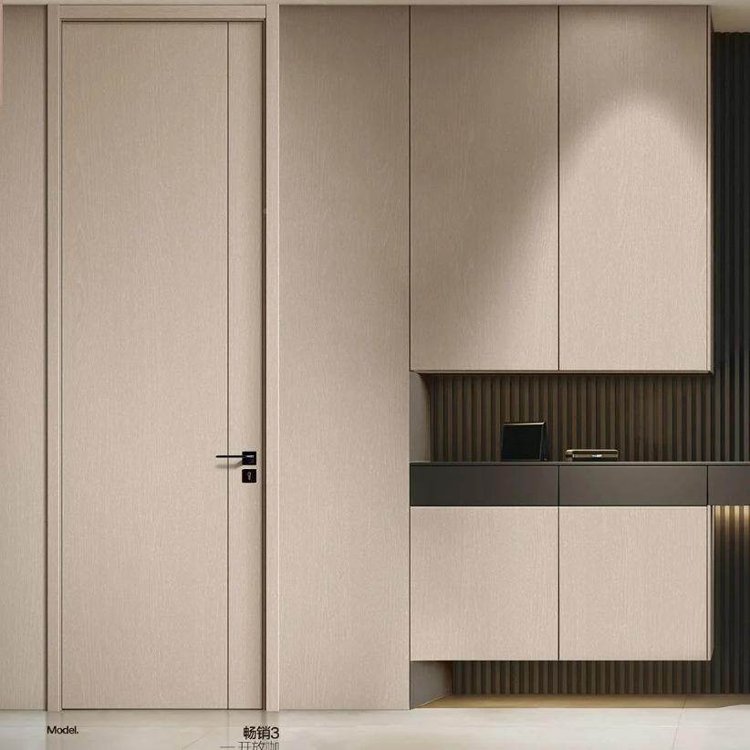 实木门家用复合卧室门简约防盗室房门内噪隔音降平间开CSK门源头