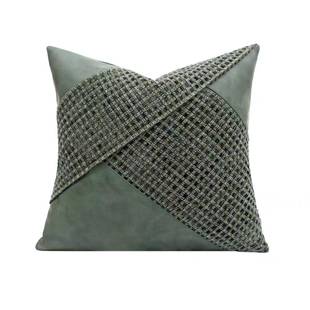 轻奢简约方现代抱沙枕发客靠垫枕样YBR板间酒店抱枕墨厅绿靠包腰