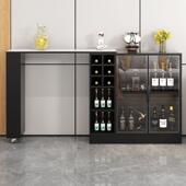 吧隔断简柜厅家台用现代约边柜餐边客柜实木伸缩可AHY旋转轻奢窄