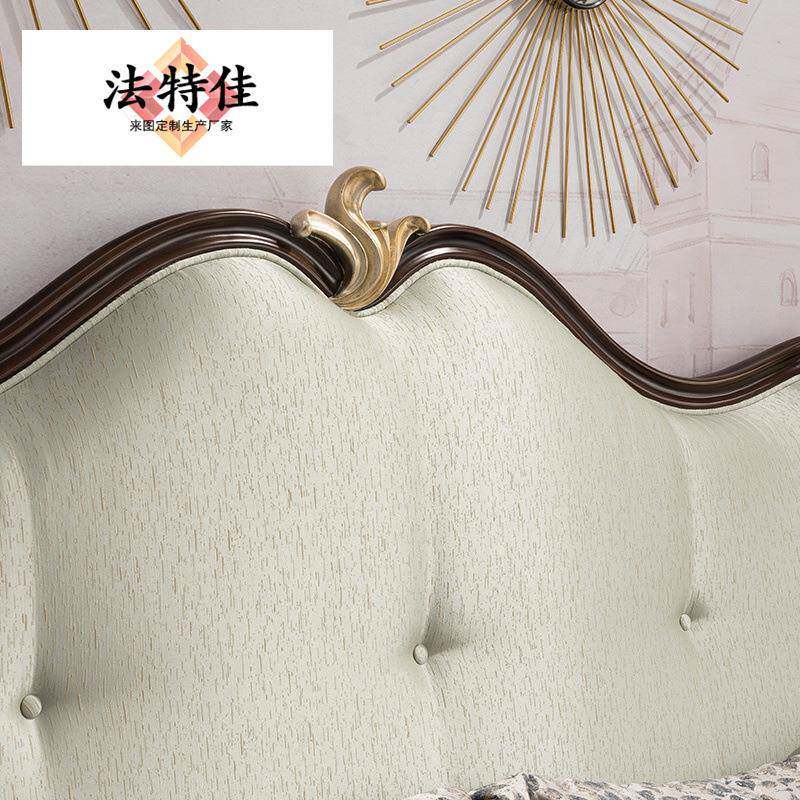 新古典法式人轻奢床白色欧皮床欧式实别木双床主卧简布HHP艺公主