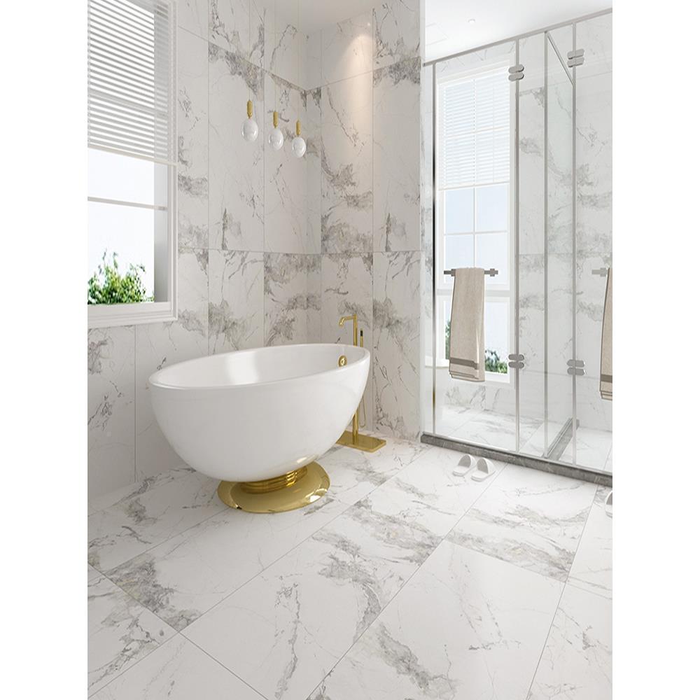 寒雪地板砖7柔50x1500瓷砖卫生间墙砖江卡拉拉光INX地砖大板理石