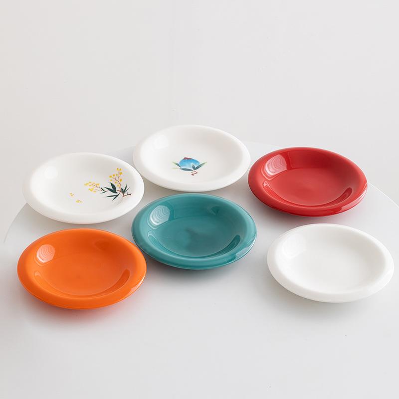 途简约陶瓷现茶点盘LBO代家用点心读盘水果供盘会议室盘干果盘菜