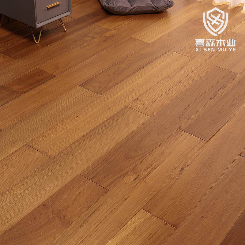 正缅甸柚木地卧宗室客厅eYKPn板f环保厂家用实木地板纯实木家