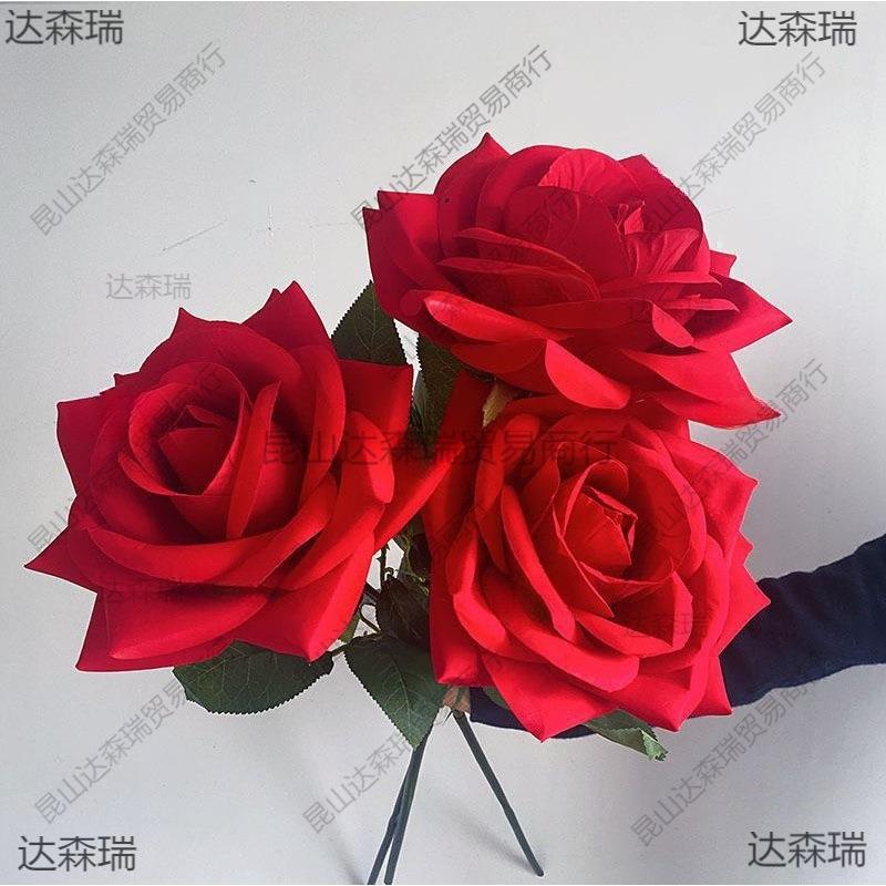支一巨大玫瑰花一束巨大号人假巨型红ZBW玫瑰仿真花花超大号单只