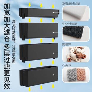 鱼缸瀑布式过滤器三10063742合一净过滤循环流盒壁水挂滴滤式过器