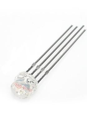 f5XGS/f8脚草帽5MM/8mm全彩直插gb灯珠变色四直插rled珠发灯光二