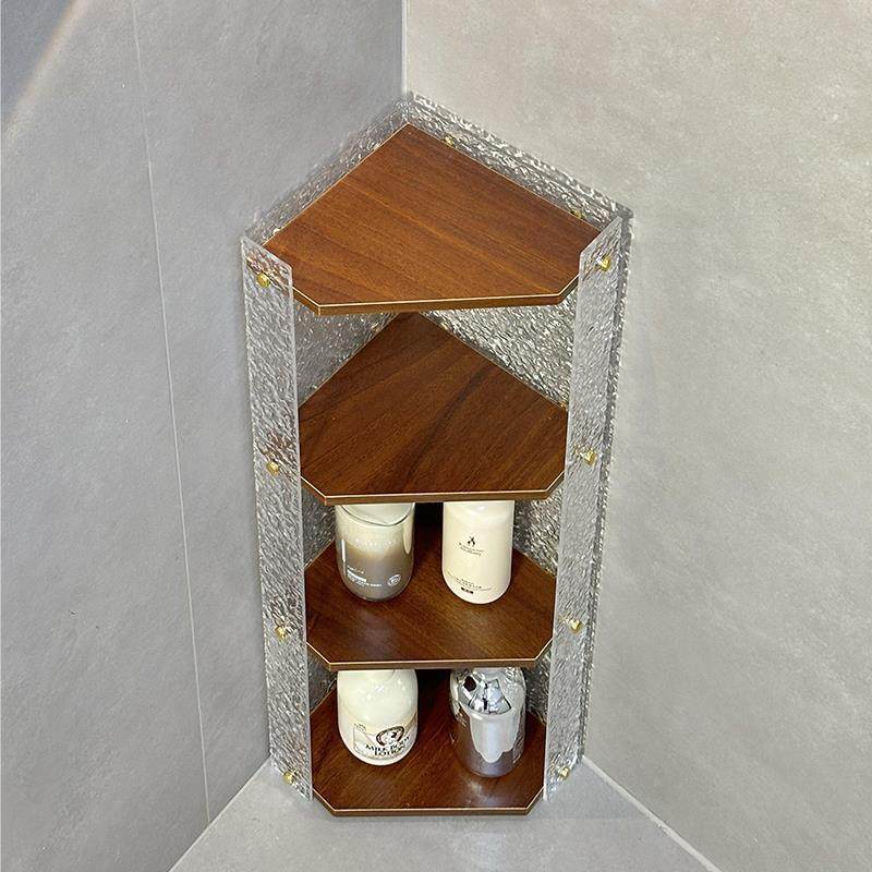 亚克收力纳架三角置物架多层洗漱GDD品靠浴墙落地一体用卫生间室