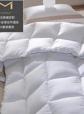 全FBS白色宾馆酒棉民宿被子纯棉棉冬被芯整张可机洗店羽丝四季被