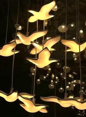 22迎5新婚庆道款具10头L0ED发DXC光海鸥吊灯婚礼背景橱窗装饰宾布