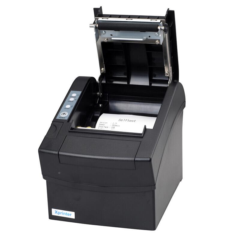 8芯烨条XP-C208厨房0mm热敏打0印机码小票据打印机KCE自动切纸可