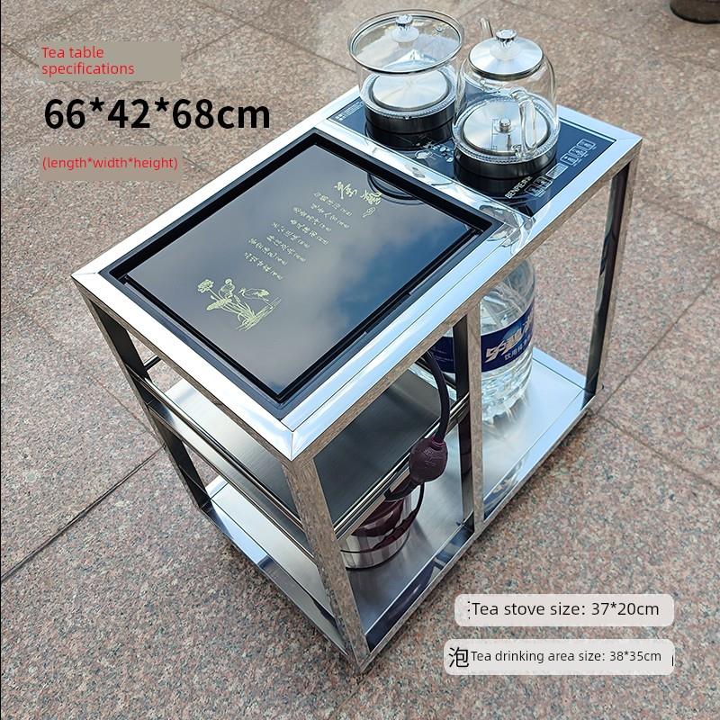 雅技堂移一动茶台茶桌锈不钢茶车小雅技堂自动加水烧水壶体客厅阳