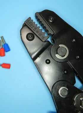 端子铆压工NEA具线针铜管型端子钳棘轮式平压线钳可压0W.52.5至方