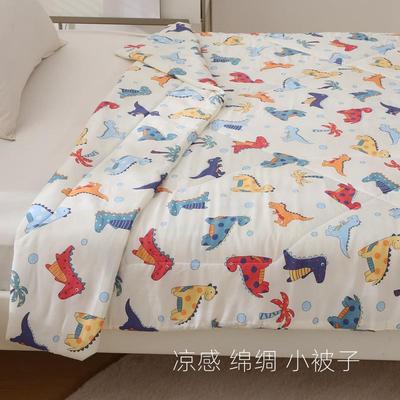 【凉感！不RME闷绸热】夏季小被子盖毯人造棉绵夏卡凉被调空薄儿