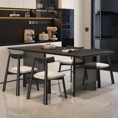 悬浮款岩板餐桌25年新23079款亚小户椅型家用现代简约高感克力级