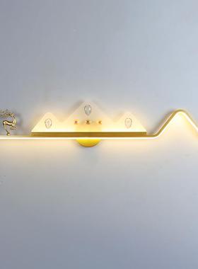 极简长条客厅沙背景墙壁头灯创意卧室LM82038床灯餐墙灯发走廊横