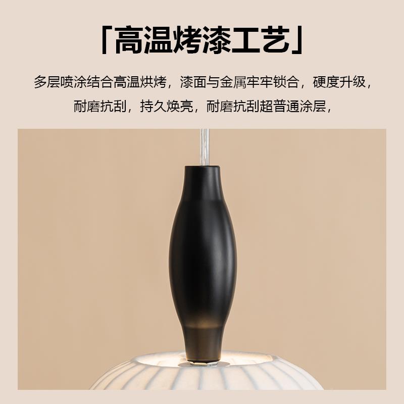 梵12114华中风栗子灯法式简古约餐厅卧蚕吊灯高级感主丝室书房诧