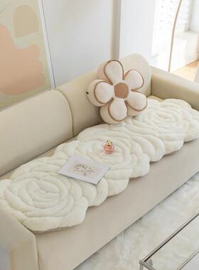日式特色VKR毛绒玫坐暖垫椅子垫榻榻米垫保地短板坐垫瑰汽车垫学