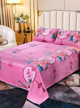 珊瑚绒床件单200429a单加双面法兰短毛厚绒面保暖垫单人宿舍毛冬