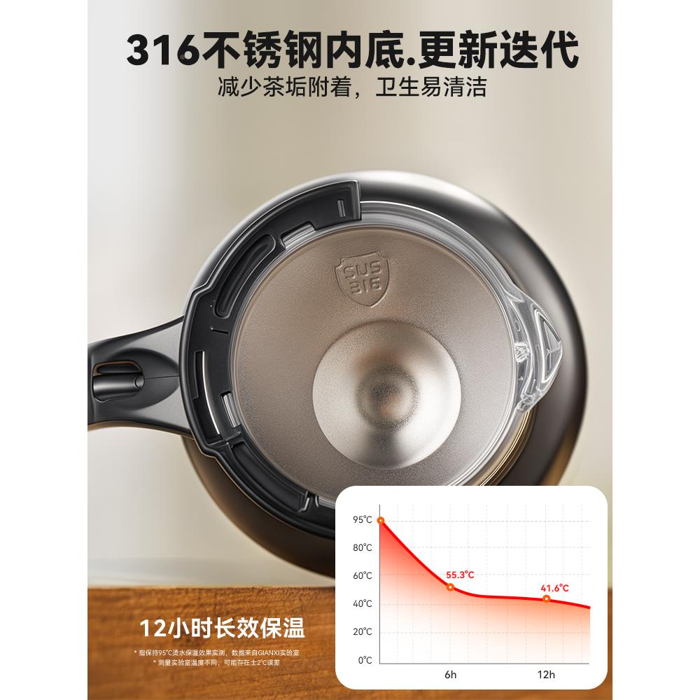 捷安玺飘逸杯泡壶钢泡茶茶家用36不锈保1温壶办公室茶水分离TBP14