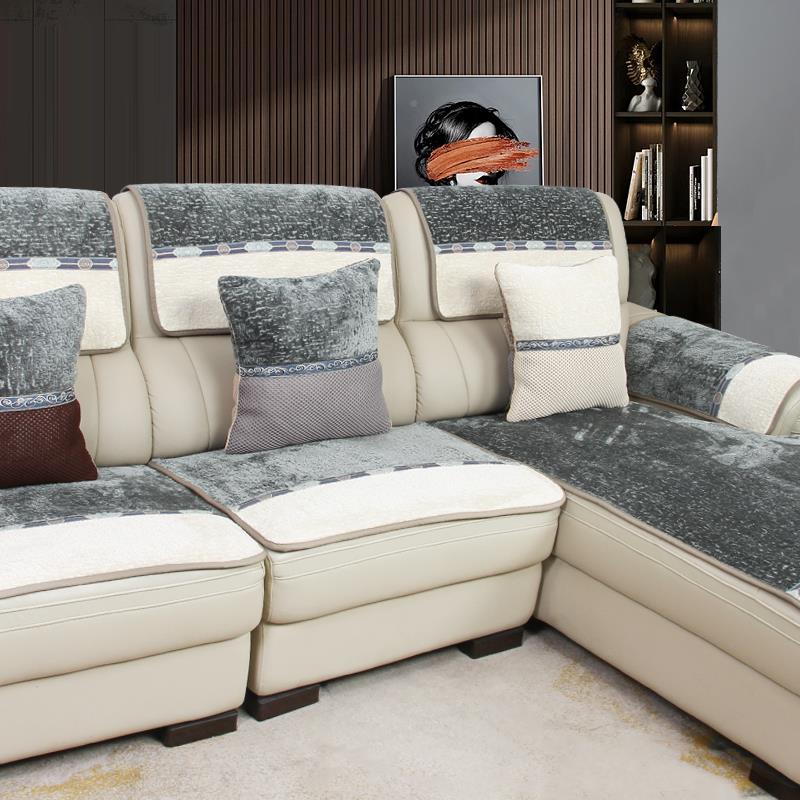 真皮发毛垫轻奢高级感坐沙垫子新款202四季通用防5L2023S10滑绒沙