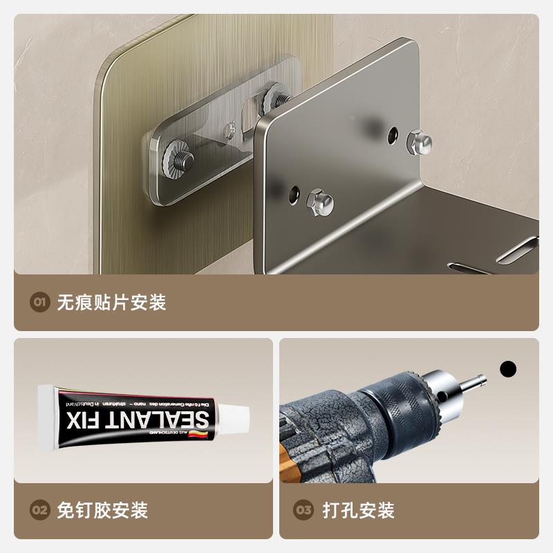 摄像头室内支架机免打孔监控架家用路外墙上置物架由室器放尔沫置