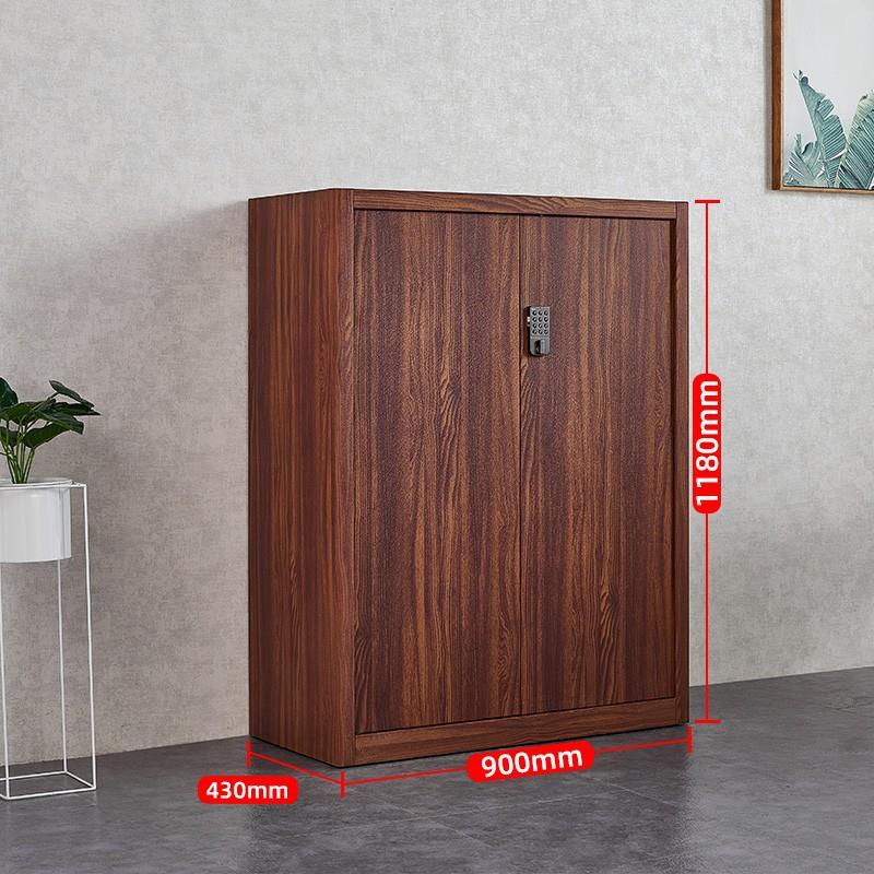 智能密码文件BMG-001柜铁皮柜资矮柜办案公室木纹转印料柜档柜物