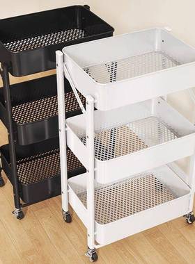 小推车置物架移动厨房卫生间用落地室多层储物架家可卧折置叠TLF