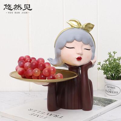 意家居摩装登女孩客厅餐厅房间饰实收用树脂摆75712件杂货纳桌面