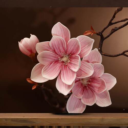 仿真面玉逼兰花套jd101312装陶瓷花瓶桌花摆放卉高档真花艺客厅餐