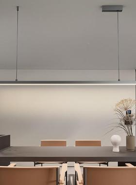 简一餐厅吊灯设26986计师款字现简约饭厅餐桌灯代具办公室长条吧