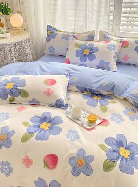 生V3F品P新款床上用四件套纯棉F77HHS8H床单被被套学宿舍单人床笠